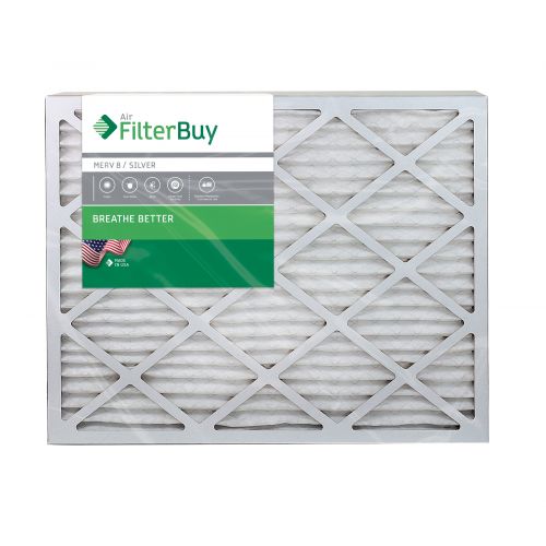  FilterBuy AFB Silver MERV 8 20x25x1 Pleated AC Furnace Air Filter. Pack of 4 Filters. 100% produced in the USA.