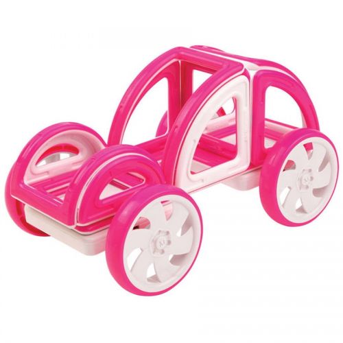  MAGFORMERS My First Buggy 14-Piece Magnetic Construction Set, Pink