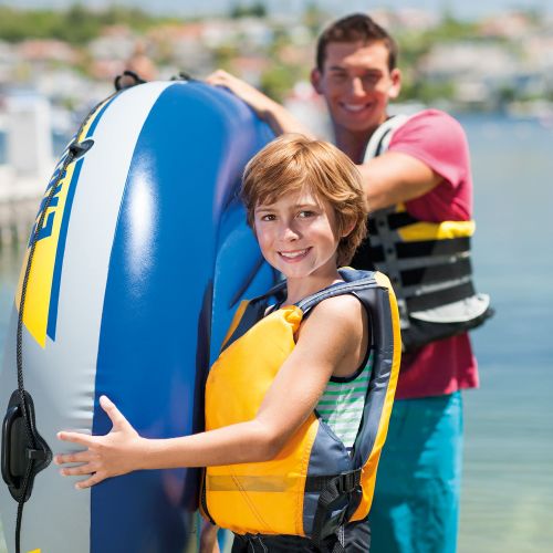 인텍스 Intex Inflatable Explorer Pro 200 Two-Person Boat with Oars and Pump, 77 x 40 x 13