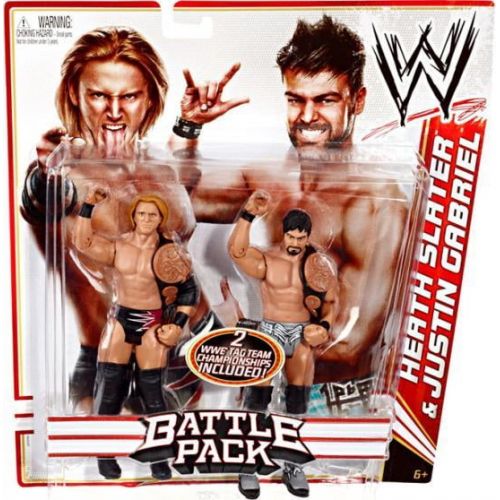 더블유더블유이 WWE Battle Pack Action Figures, Heath Slater vs Justin Gabriel