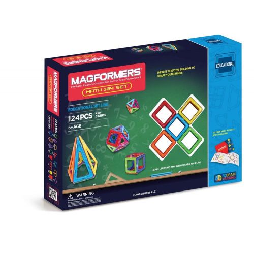  MAGFORMERS Magformers Math Activity 124 Piece Magnetic Construction Set