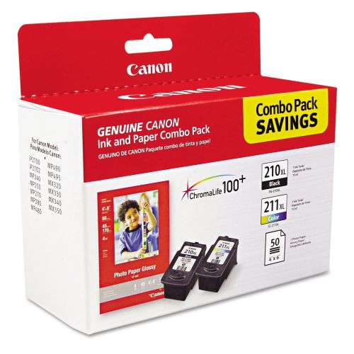 캐논 Canon PG-210 XL and CL-211 XL Ink plus 50 Sheet Paper Combo Count