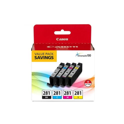 캐논 Canon CLI-281 Black, Cyan, Magenta & Yellow 4 Ink Pack