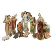 Northlight 11 Piece Traditional Christmas Nativity Set with Removable Baby Jesus