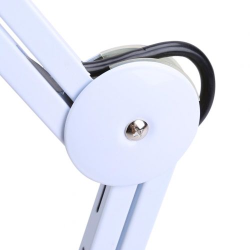  WALFRONT LED Magnifier Lamp,5X Magnifying Glass Desk Table Mounted Clamp With Lamp And Base Holder For Jewelry Tool Coin