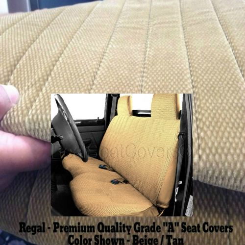  RealSeatCovers Toyota Pickup 1984 - 1989 Front Solid Bench A25 Seat Cover Molded Headrest Notched Cushion Gray, Grey
