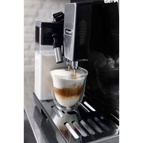 드롱기 DeLonghi Eletta Cappucino Top with Latte Crema System in Black/Chrome