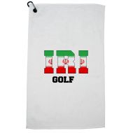 Hollywood Thread Iran Golf - Olympic Games - Rio - Flag Golf Towel with Carabiner Clip