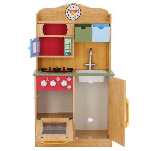  Teamson Kids - Little Chef Florence Classic Play Kitchen - Wood Grain