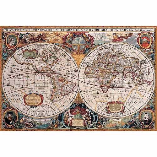 제네릭 Eurographics EuroGraphics Antique Map of the World 2000-Piece Puzzle