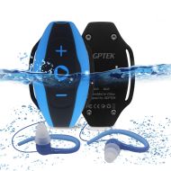 AGPTEK 8GB IPX8 Waterproof MP3 Player with Water Resistant Headphones,suit for Swimming Surfing Running,S05 Blue