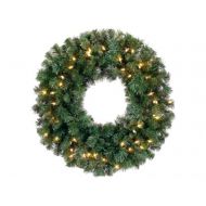 Northlight 24 Pre-Lit Deluxe Windsor Pine Artificial Christmas Wreath - Clear Lights