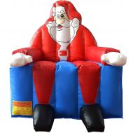 Apontus Inflatable Santa Claus Bounce House Castle Jumper Christmas Bouncer wout Blower