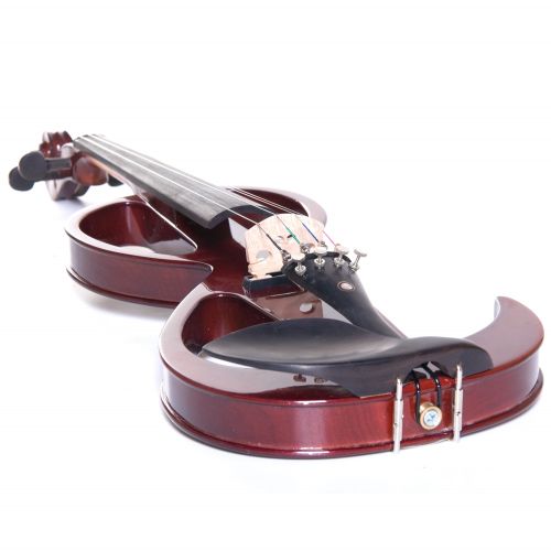  Cecilio 44 CEVN-3NA Solidwood Metallic Mahogany ElectricSilent Violin with Ebony Fittings-Full Size