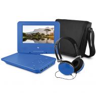 Ematic 7 Portable DVD Player Bundle with HDMI Input and ROKU Connectivity - Blue
