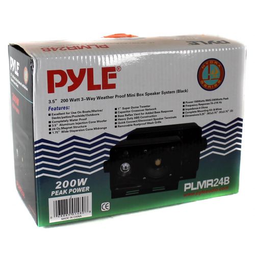  4) Pyle PLMR24B 3.5 200W Box Speakers + PT260A Home Digital Stereo Receiver