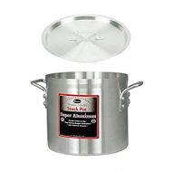 Winco AXS-8, 8-Quart 10 x 6-12 Super Extra-Heavy Aluminum Professional Stock Pot with Cover, Commercial Grade Sauce Pot with Lid