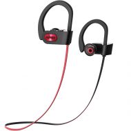 Mpow Bluetooth Headphones, IPX7 Waterproof In-ear Earbuds, Wireless Sports Earphones for Gym Running Cycling Workout (Red Outside & Black Inside)