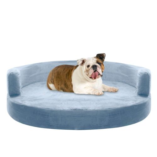  KOPEKS Deluxe Orthopedic Memory Foam ROUND Sofa Lounge Dog Bed - Large - Grey