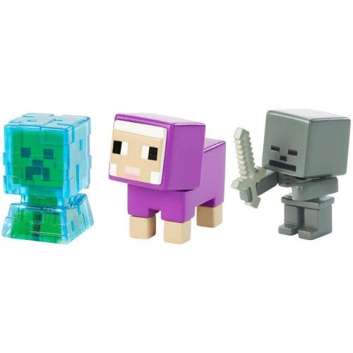  Minecraft Build-A-Mini 3-Pack Charged Creeper, Sheep, Whither Skeleton