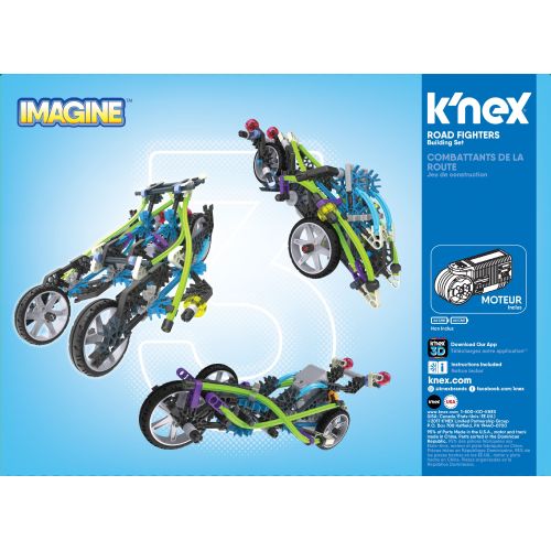 케이넥스 KNEX K’NEX Imagine  Road Fighters Building Set  213 Pieces  Ages 7+  Engineering Educational Toy