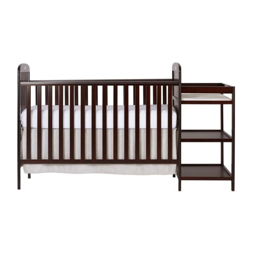 Dream On Me Anna 4-in-1 Full Size Crib And Changing Table Combo - Cherry