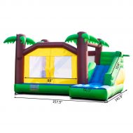 Costway Goplus Inflatable Moonwalk Jungle Bounce House Jumper Bouncy Kids Jump Bouncer Castle