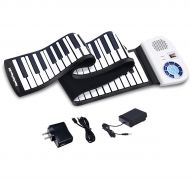 Costway 88 Key Electronic Roll Up Piano Keyboard Silicone Rechargeable Bluetooth w/Pedal
