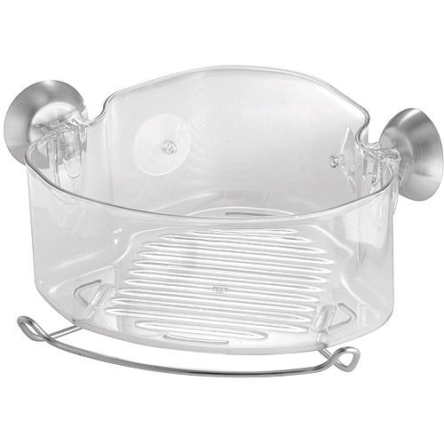  InterDesign Clear Forma Power Lock Suction Shower Basket