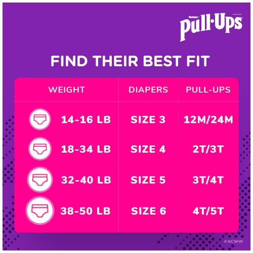 하기스 Pull-Ups PULL-UPS LEARNING DESIGNS TRAINING PANTS 4T-5T GIRL BIG PACK 40
