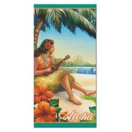 Generic Hawaiian Beach Towel Vintage Hula Girl