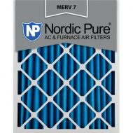Nordic Pure 20x25x2 Pleated MERV 7 AC Furnace Air Filters Qty 3