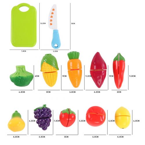  Walmart Plastic Fruit Vegetable Kitchen Cutting Toy Set of 14Pcs Prentend Kitchen Cooking Play Toys- Color Random