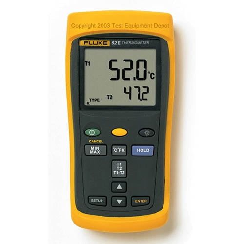  Fluke 52-2 Dual Input Digital Thermocouple Thermometer