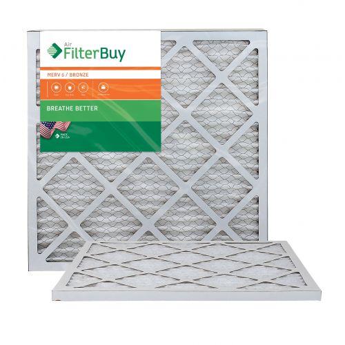 FilterBuy AFB Bronze MERV 6 18x20x1 Pleated AC Furnace Air Filter. Pack of 2 Filters. 100% produced in the USA.