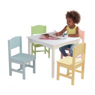 KidKraft Nantucket Table & 4 Chair Set, Multiple Colors