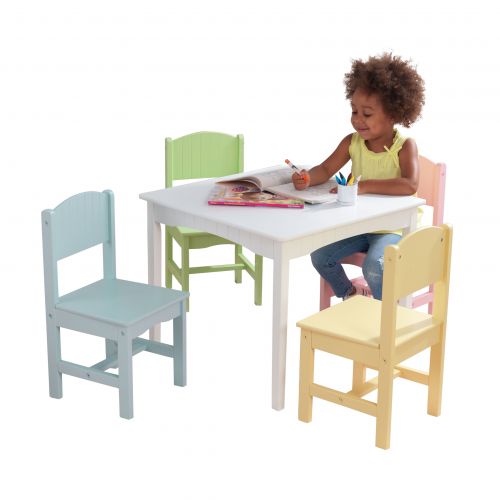 키드크래프트 KidKraft Nantucket Table & 4 Chair Set, Multiple Colors