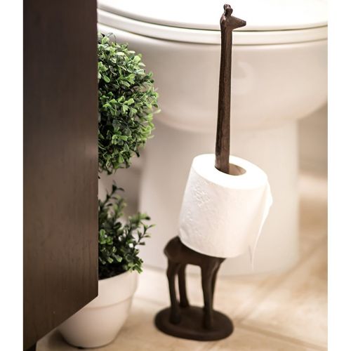  Unido Cast Iron Giraffe Paper Towel Toilet Roll Holder