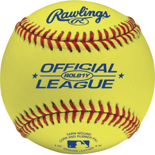 롤링스 Rawlings ROLB1Y Official League Competition Grade CorkRubber Center Yellow Baseballs