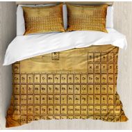 Ambesonne Science Elements Chemistry Table Duvet Cover Set