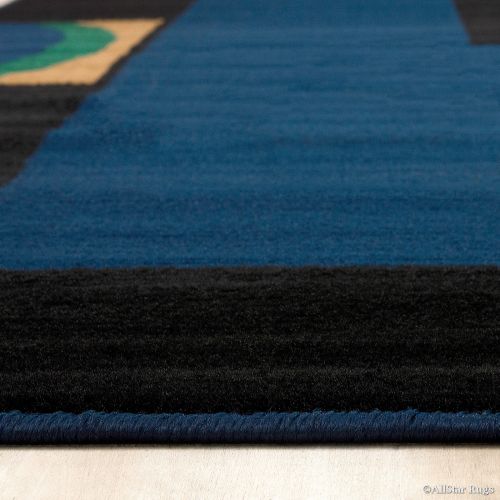  Allstar Rugs Allstar Blue Area Rug. Contemporary. Abstract. Traditional. Geometric. Formal. Shapes. Squares (5 2 x 7 1)