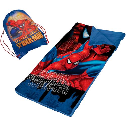 마블시리즈 Marvel Spider-Man Slumber Nap Mat with Bonus Sling Bag