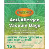 EnviroCare 15 Kenmore 50558, 5055, 50557 Allergen Filtration Canister Vacuum Bags