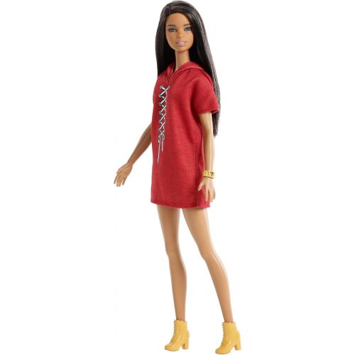 바비 Barbie Fashionistas Doll, Tall Body Type Wearing Red Hoodie Dress