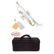 Hawk Lacquer Color Bb Trumpet White with Case and Mouthpiece