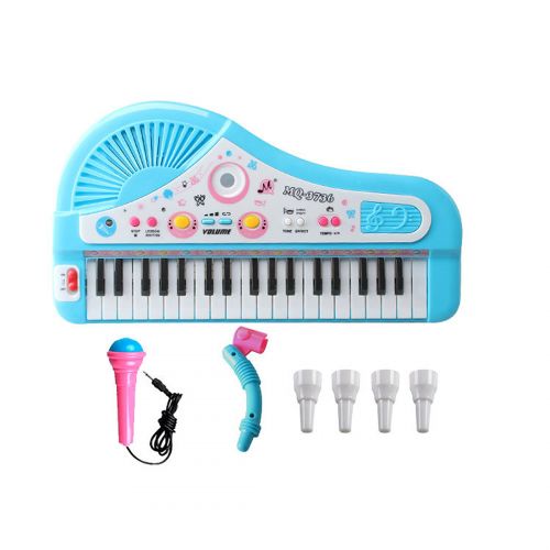  Walmart 37-Key Multi-function Electronic Organ Keyboard Piano with Microphone Kids Children Educational Toy - Blue