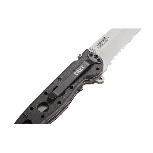  COLUMBIA RIVER M16-12 Z EDC Folding Knife with Tanto AUS 8 Blade with Triple Point Serrations and Glass-Reinforced Nylon Handle Scales with Automated Liner Lock for Safety