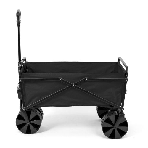  SEINA Seina Collapsible Steel Frame Folding Utility Beach Wagon Outdoor Cart, Black