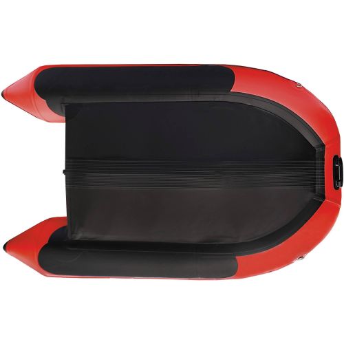  ALEKO Inflatable Boat - 3 Person - Aluminum Floor- 8.4 Feet - Red