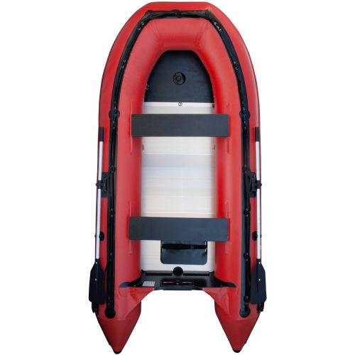  ALEKO Inflatable Boat - Aluminum Floor - 10.5 Feet - Red